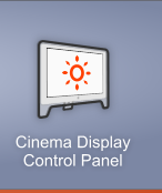 Cinema Display Control Panel 